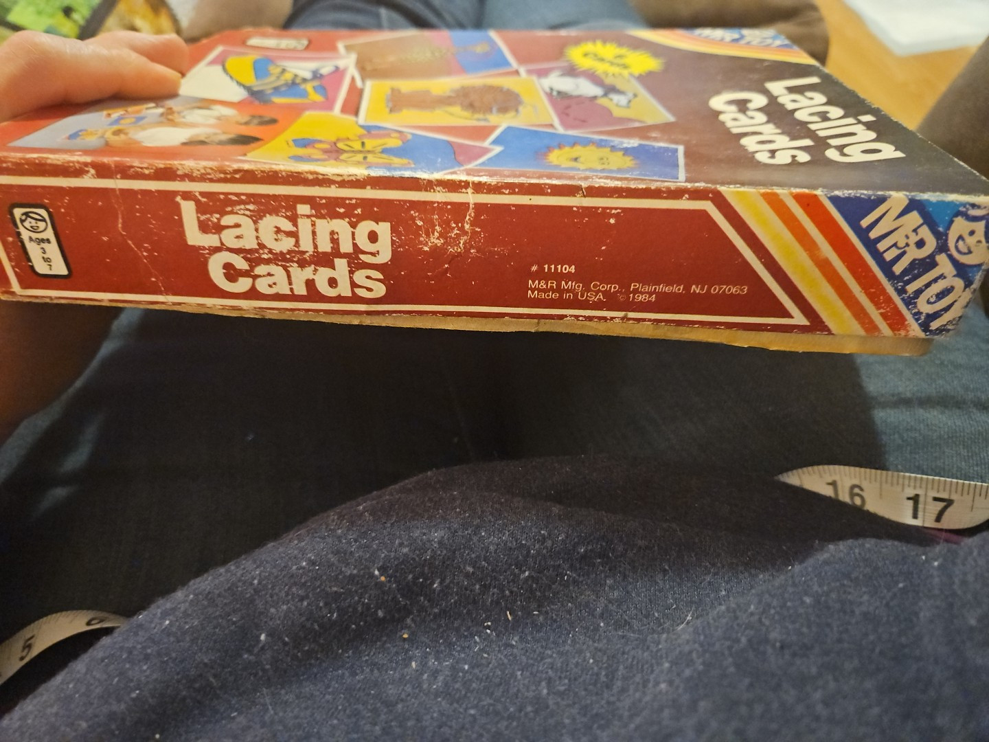 Vintage 1980s Mr. Toy Lacing Cards with 6 Cards for Ages 3 to 7 Complete