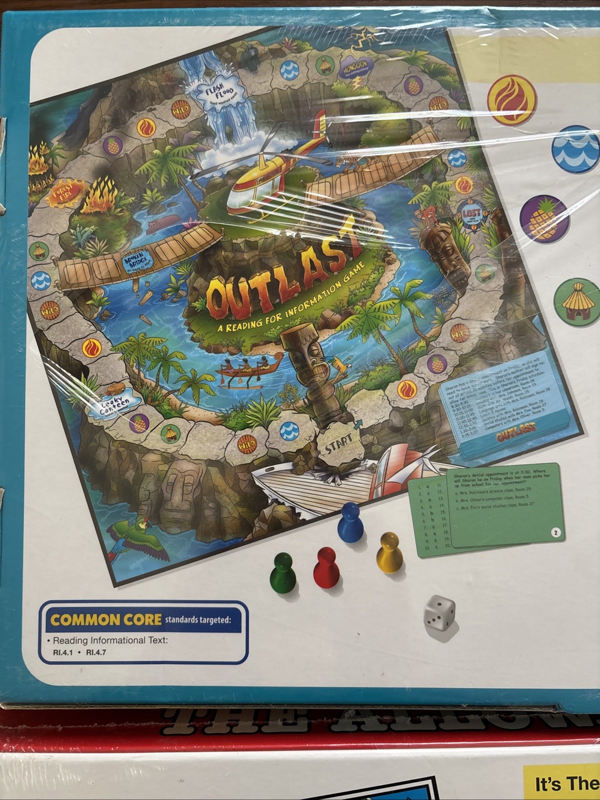 Lakeshore Learning Set Of 2 Board Games-Allowance Game And Outlast Reading Comp