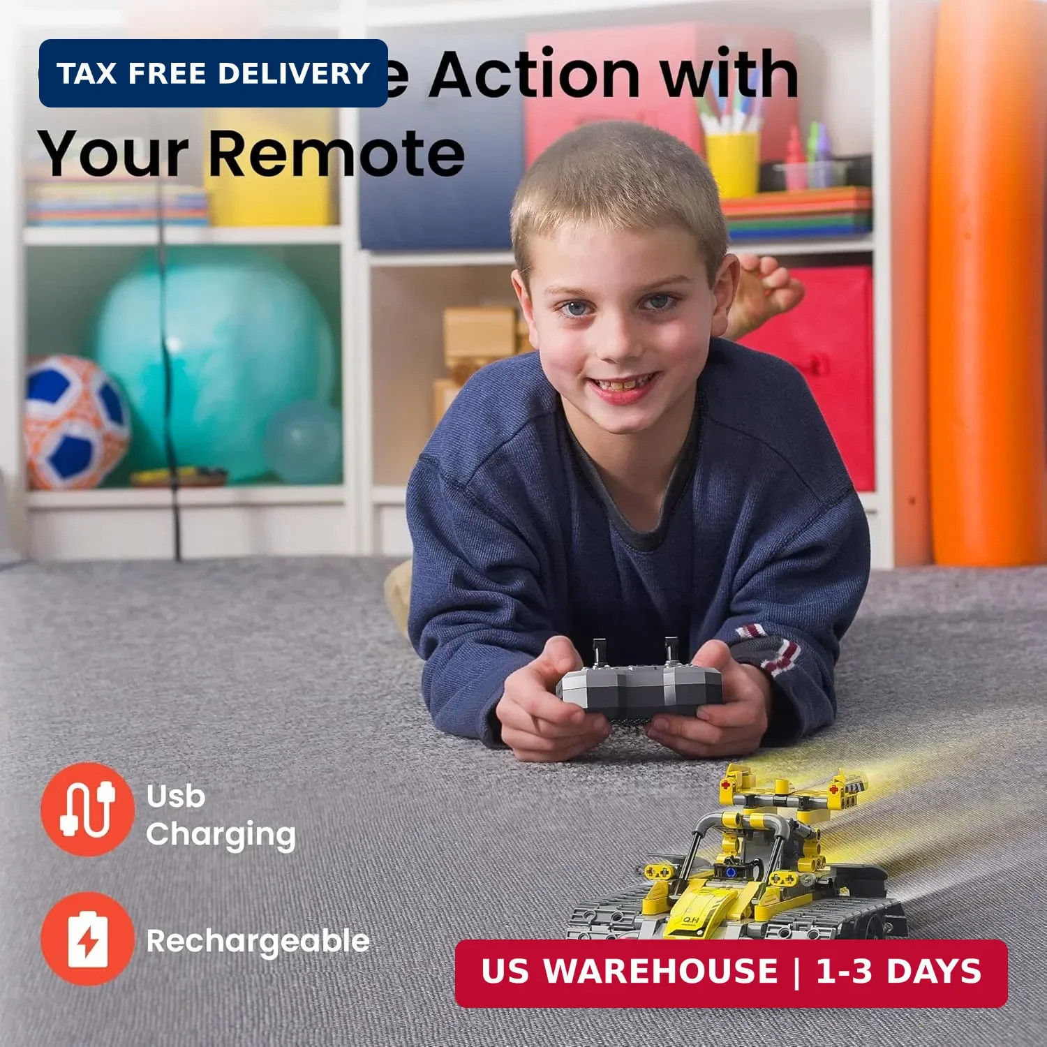 Mibido STEM Robot Building Kit Gift for Boys Ages 8-12 with Remote Control, Tech