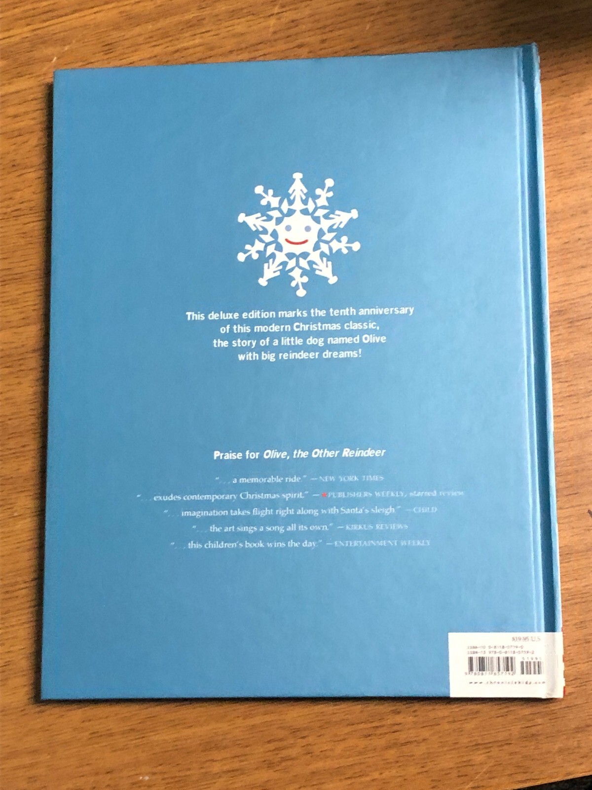 USED 1997 OLIVE THE OTHER REINDEER DELUXE EDITION HARDCOVER CHILDREN’S BOOK
