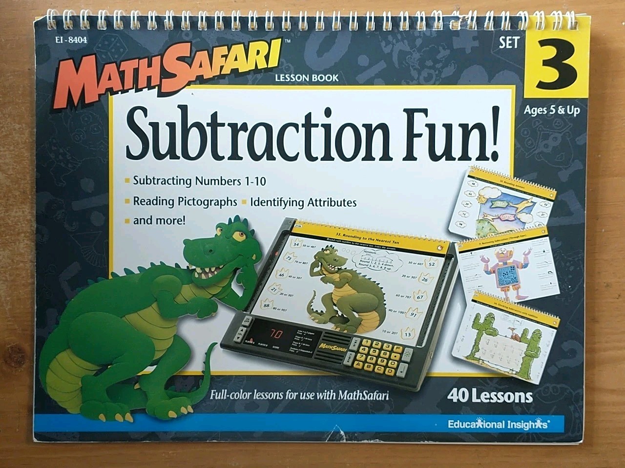 Math Safari Subtraction Fun! Set 3 Educational Insights 1993 GC book only