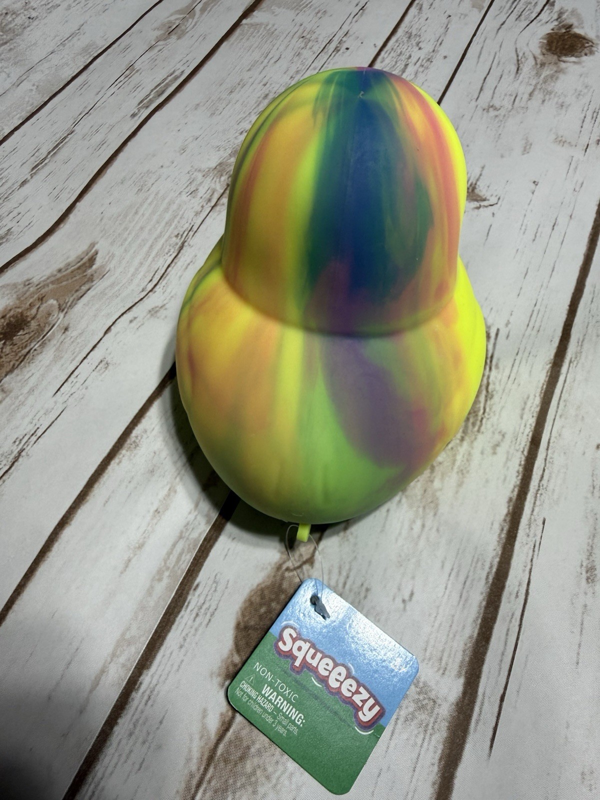 NEW Toymendous Squeeezy VIRAL Rainbow Jumbo Squeeezy Tye Dye Duck Squish Toy