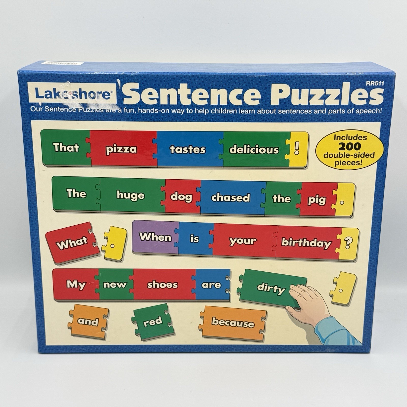 Vintage Lakeshore Learning Sentence Puzzles RR511 Grammar Parts Speech 200 pcs