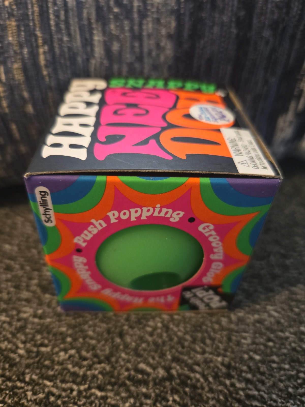 RARE Happy Snappy Push Popping Groovy Glob Air Filled NEEDOH Push POP GREEN