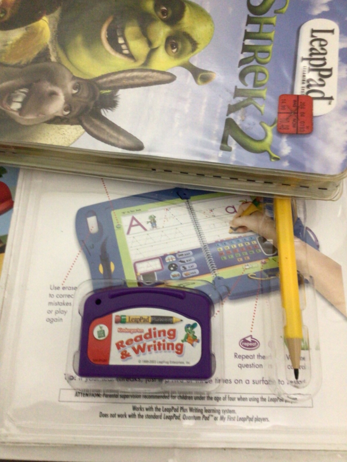 LeapFrog LeapPad Plus Writing Learning Lot of 3 Cartridges & 3 Books,new