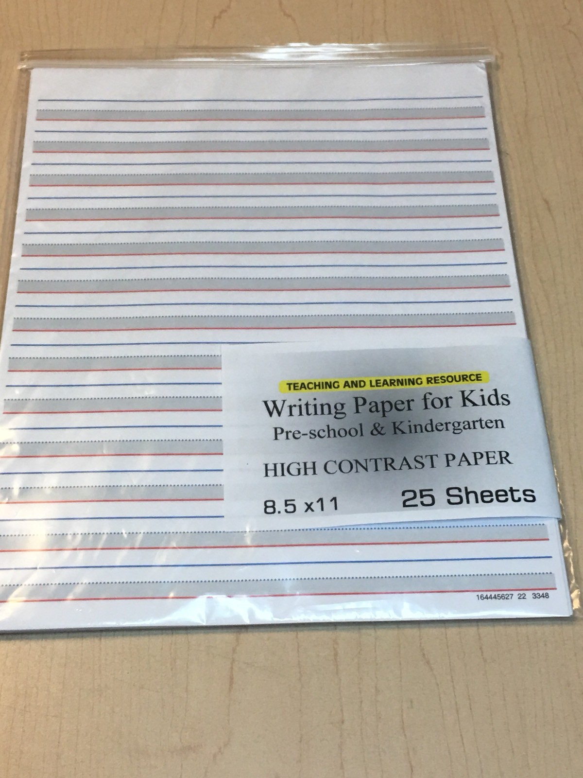 Writing Paper for Kids – High Contrast Paper – 11X 8.5 in, 20lb, 25 sheets