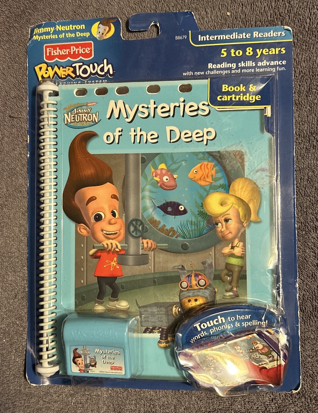 Fisher Price Power Touch Jimmy Neutron Mysteries Of The Deep Book & Cartridge