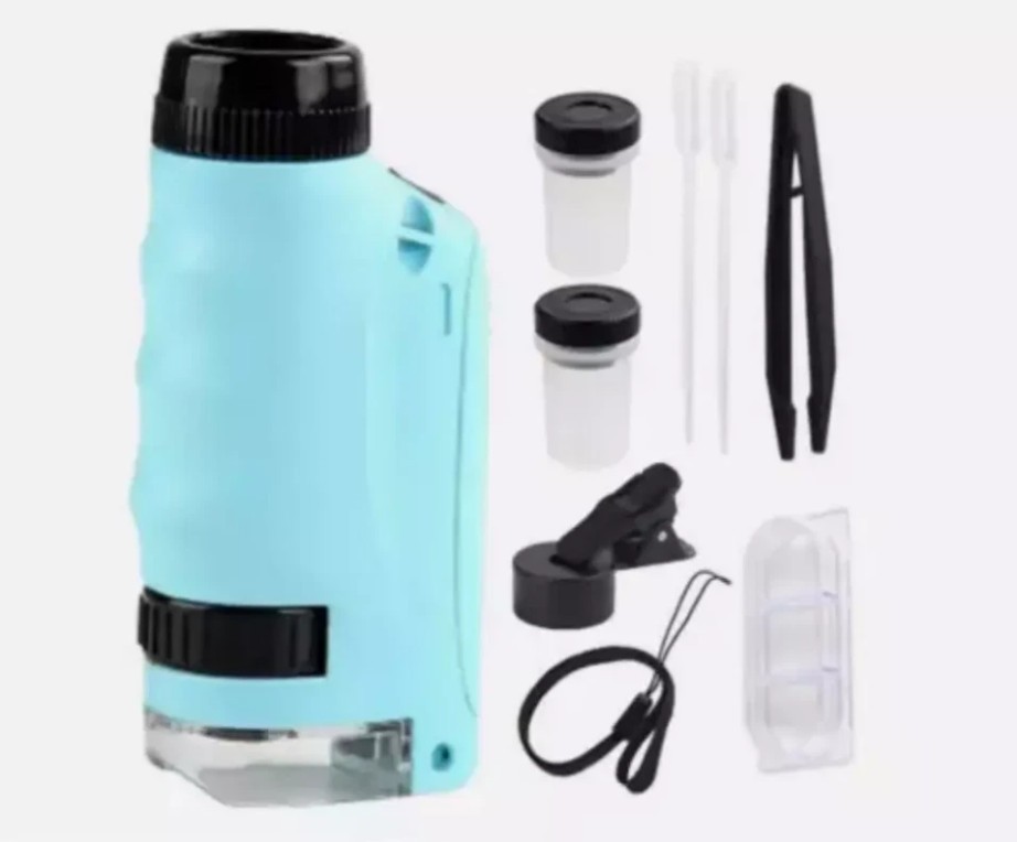 Mini Microscope for Kids, Portable Microscope, LED Lighting Small Handheld***==
