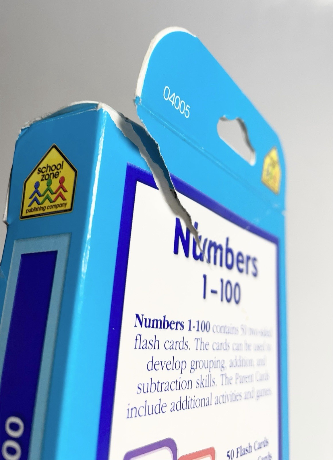 School Zone Numbers 1-100 50 Flash Cards Ages 4-Up