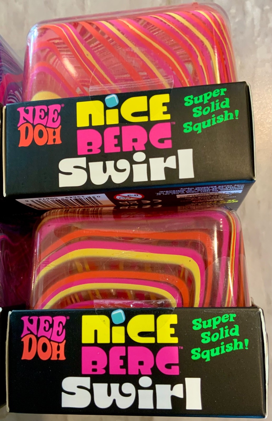 (SET OF 3) NeeDoh Nice Berg Swirl XL Giant Nee Doh Squishy Swirl Cube AUTHENTIC