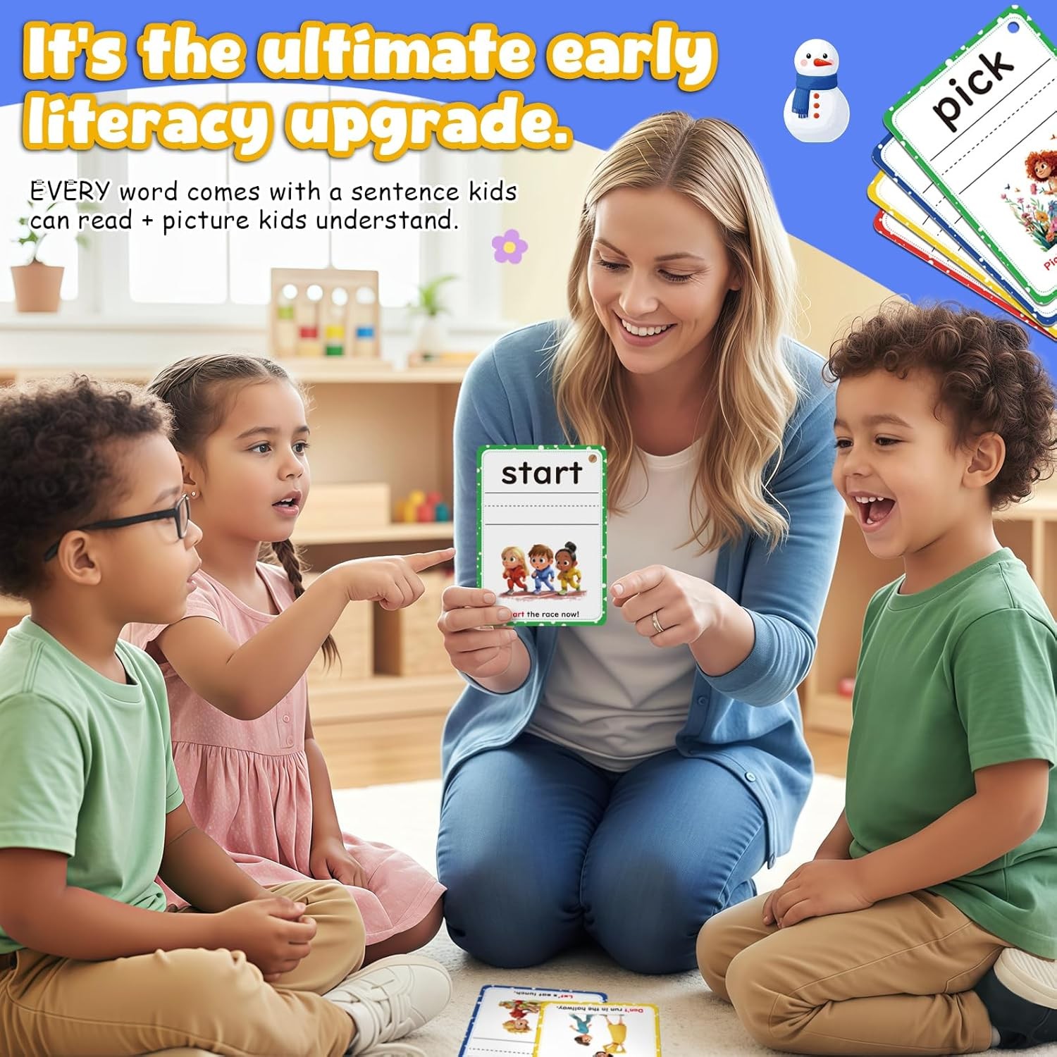 Dolch Sight Words Flash Cards for Kids Ages 4-8 Kindergarten Learning Tool Set