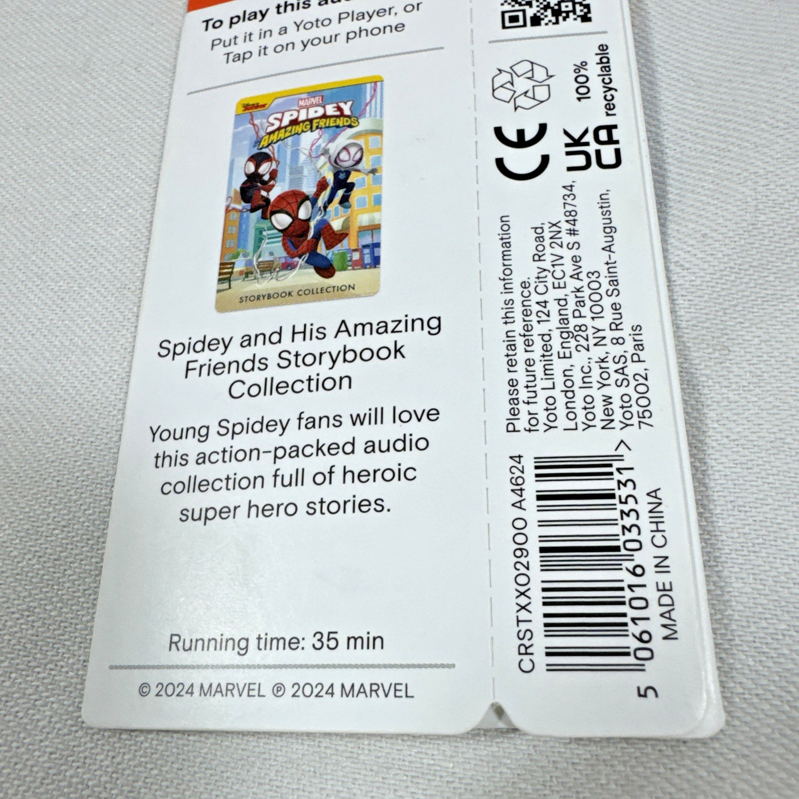 NEW UNOPENED YOTO MARVEL SPIDEY AMAZING FRIENDS STORYBOOK COLLECTION AUDIO CARD