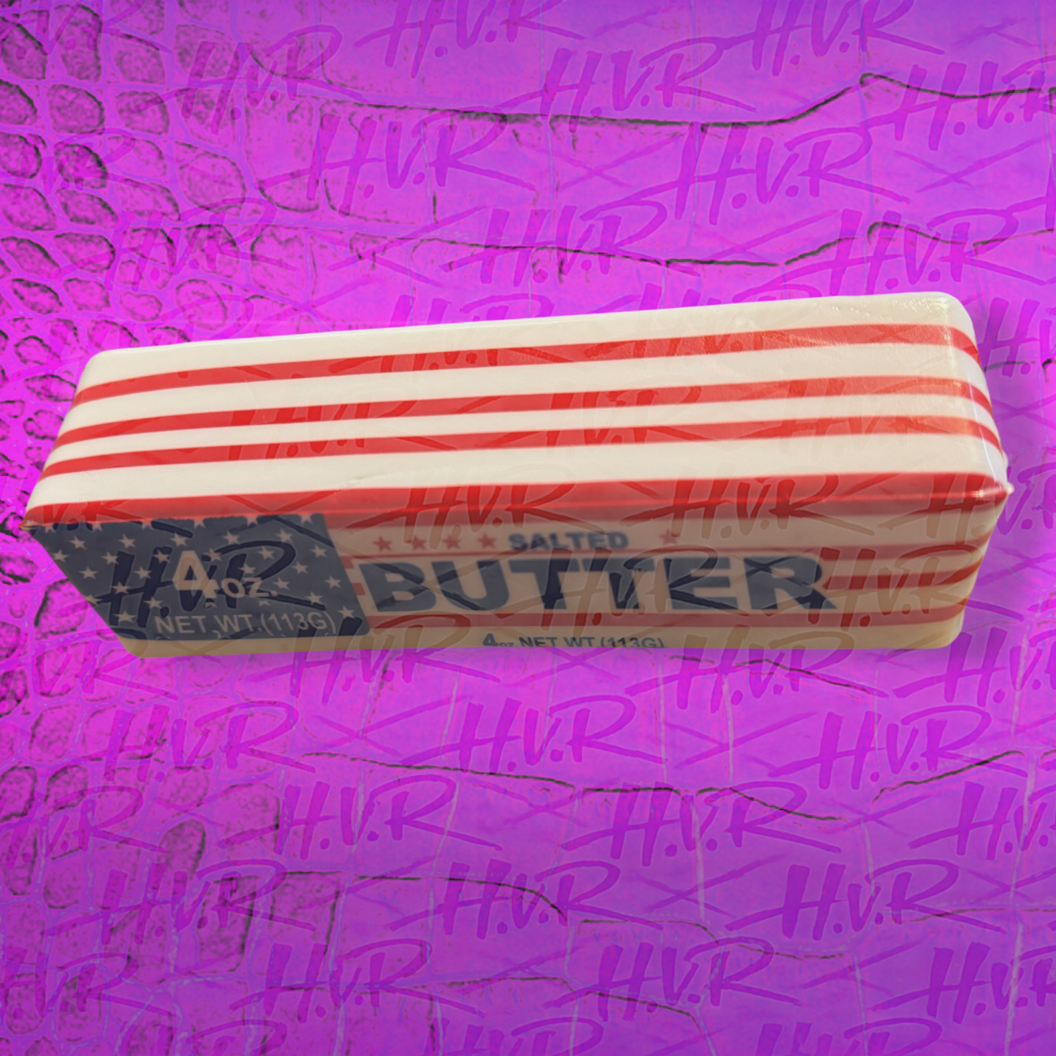 Butter Stick Squishy Fidget Toy with Red White and Blue Design 1pc!