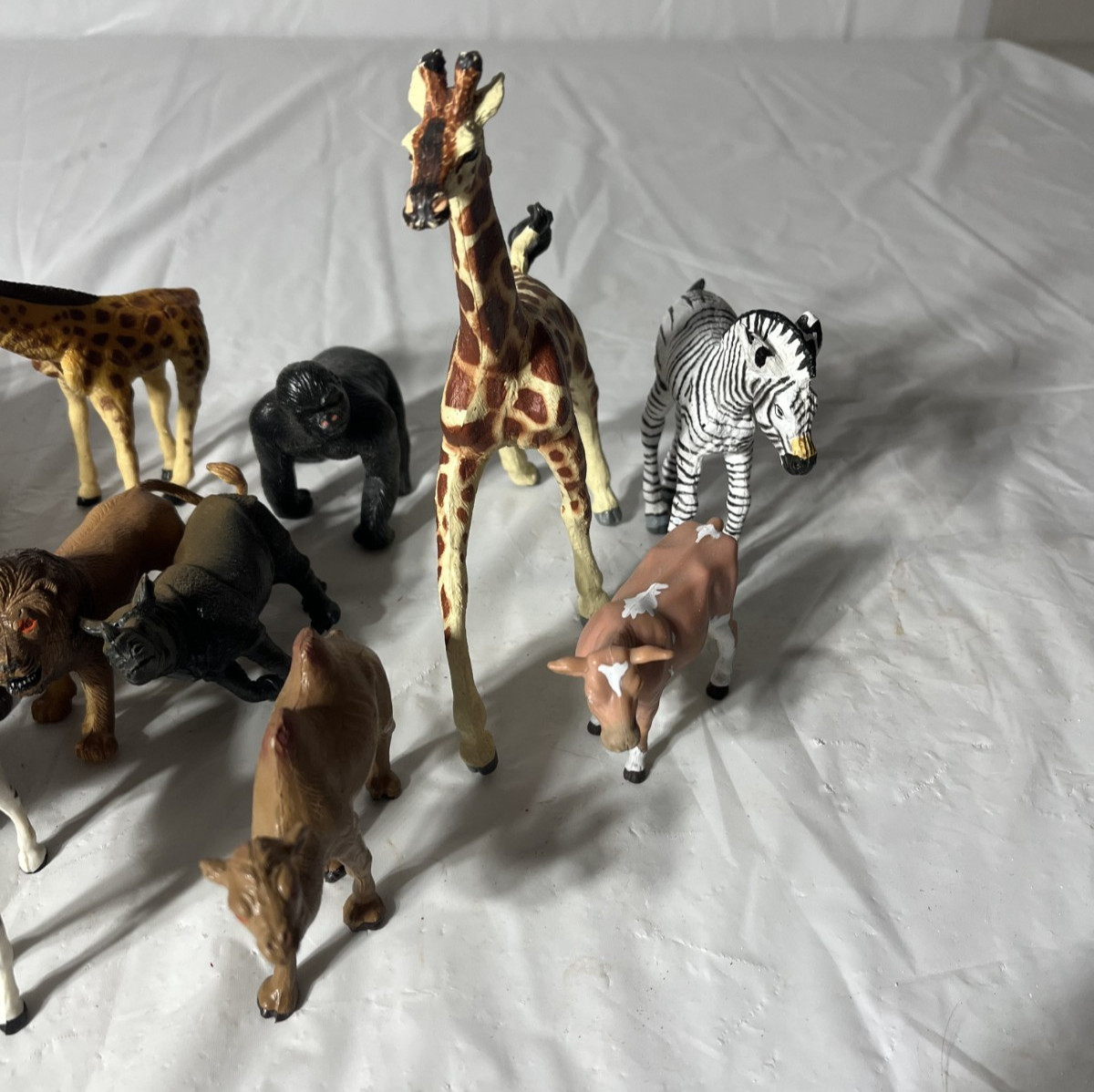 Plastic Zoo & Farm Toy Animals Safari & Unbranded Mixed Lot Of 18