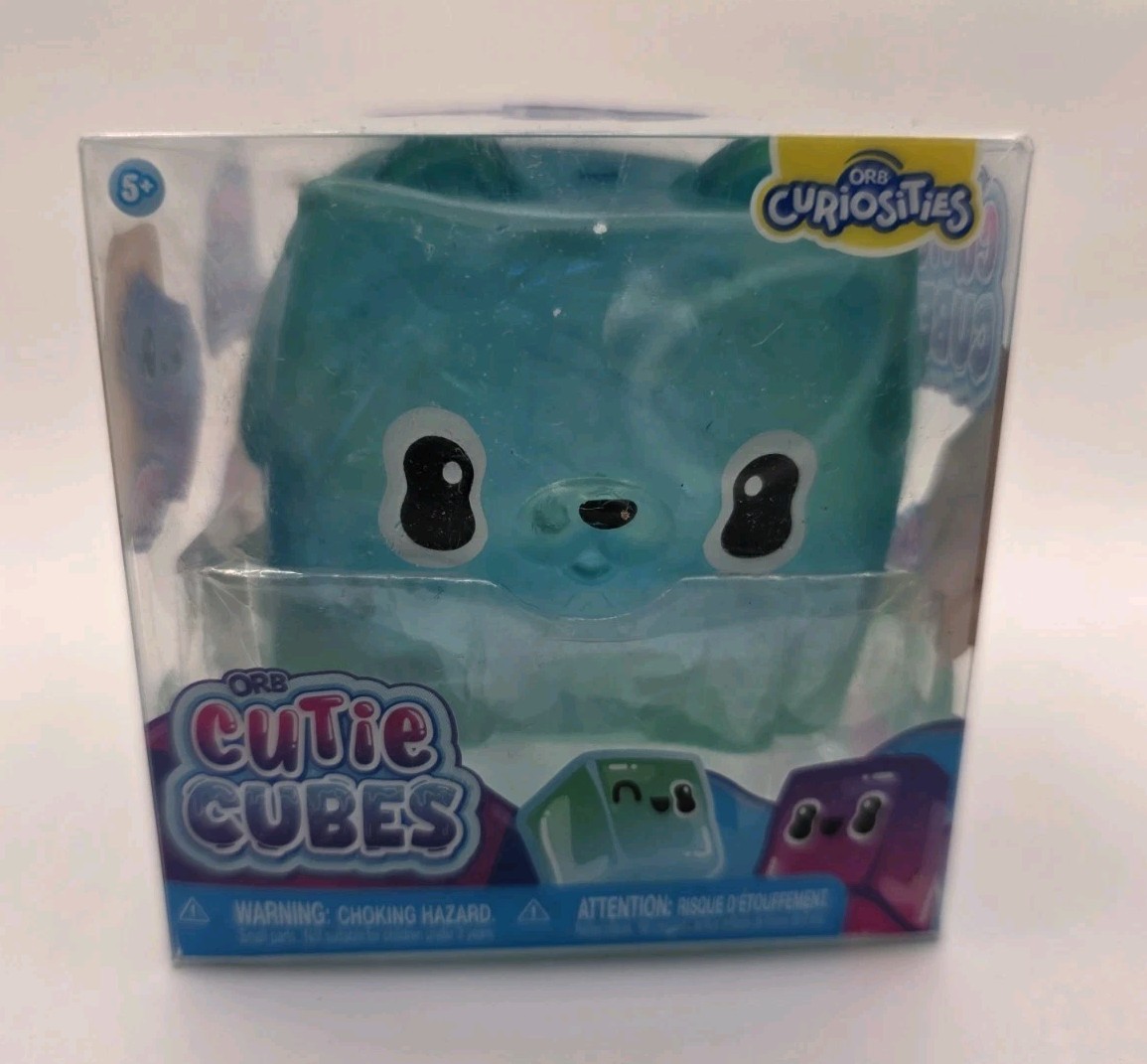 ORB Curiosities Cutie Cubes Teal Aqua Puppy Squishy Fidget Toy New
