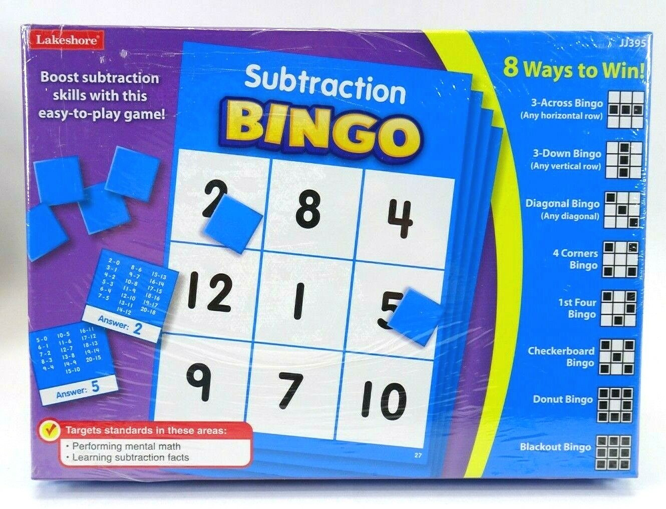 NIB Lakeshore Learning Division Bingo ‘Subtraction Bingo’ NEW FACTORY SEALED BOX