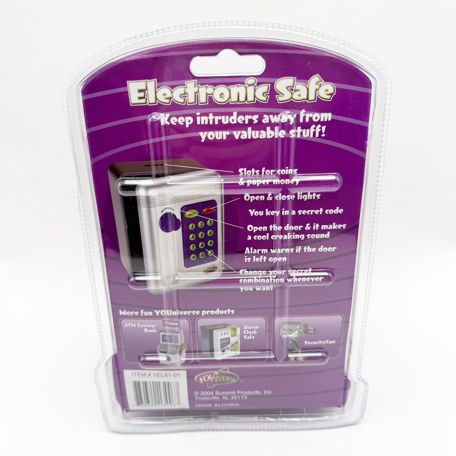 NIB Collector Toy 2004 YoUniverse Electronic Safe Secret Code Y2K Rare