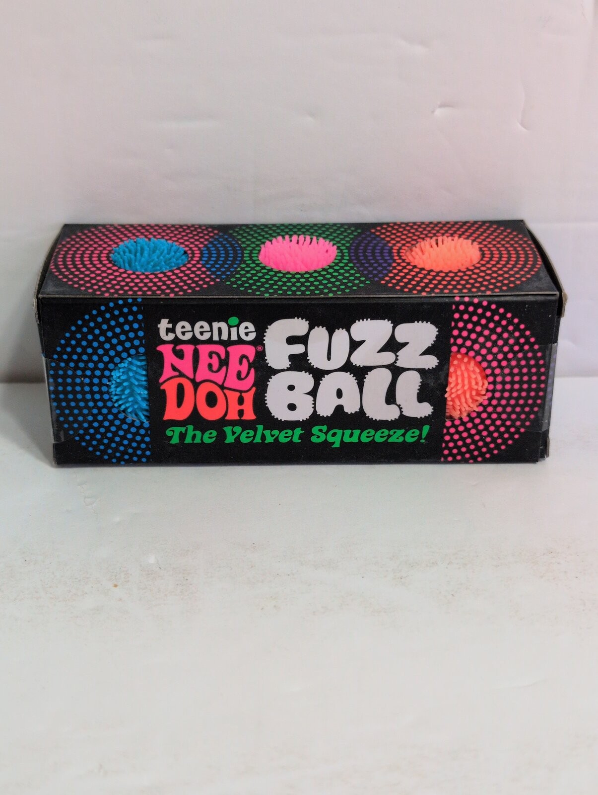 NeeDoh Teenie Fuzzball Velvet Squeeze Toy 3 Pack – Random Colors – Fuzz Ball