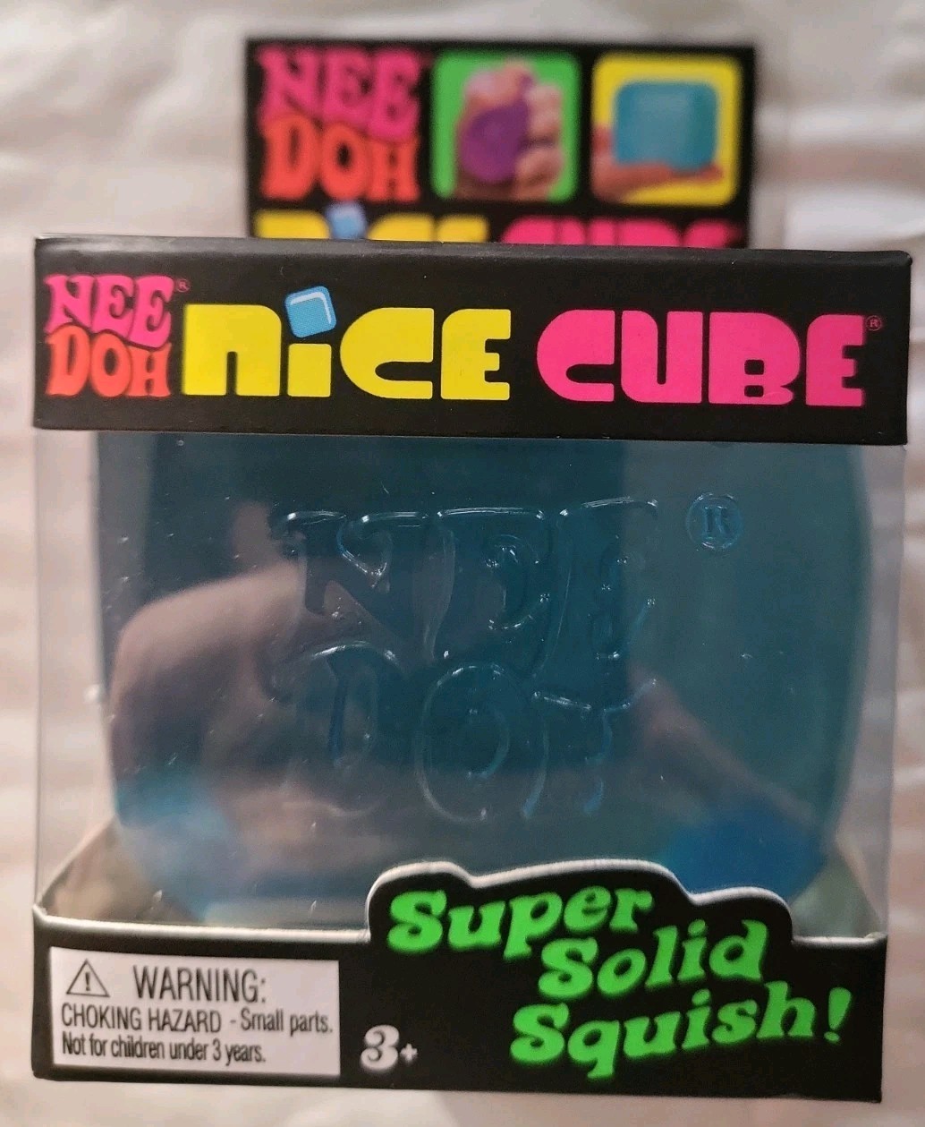 Nee Doh-Nice Cube-Super Solid Squish-Blue-Sealed