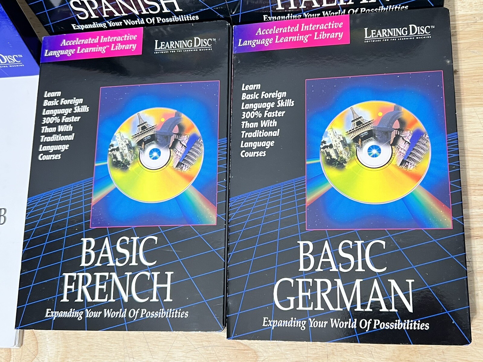 ZYGON LEARNING MACHINE DISCS The Teacher, Spanish, Italian, German, French