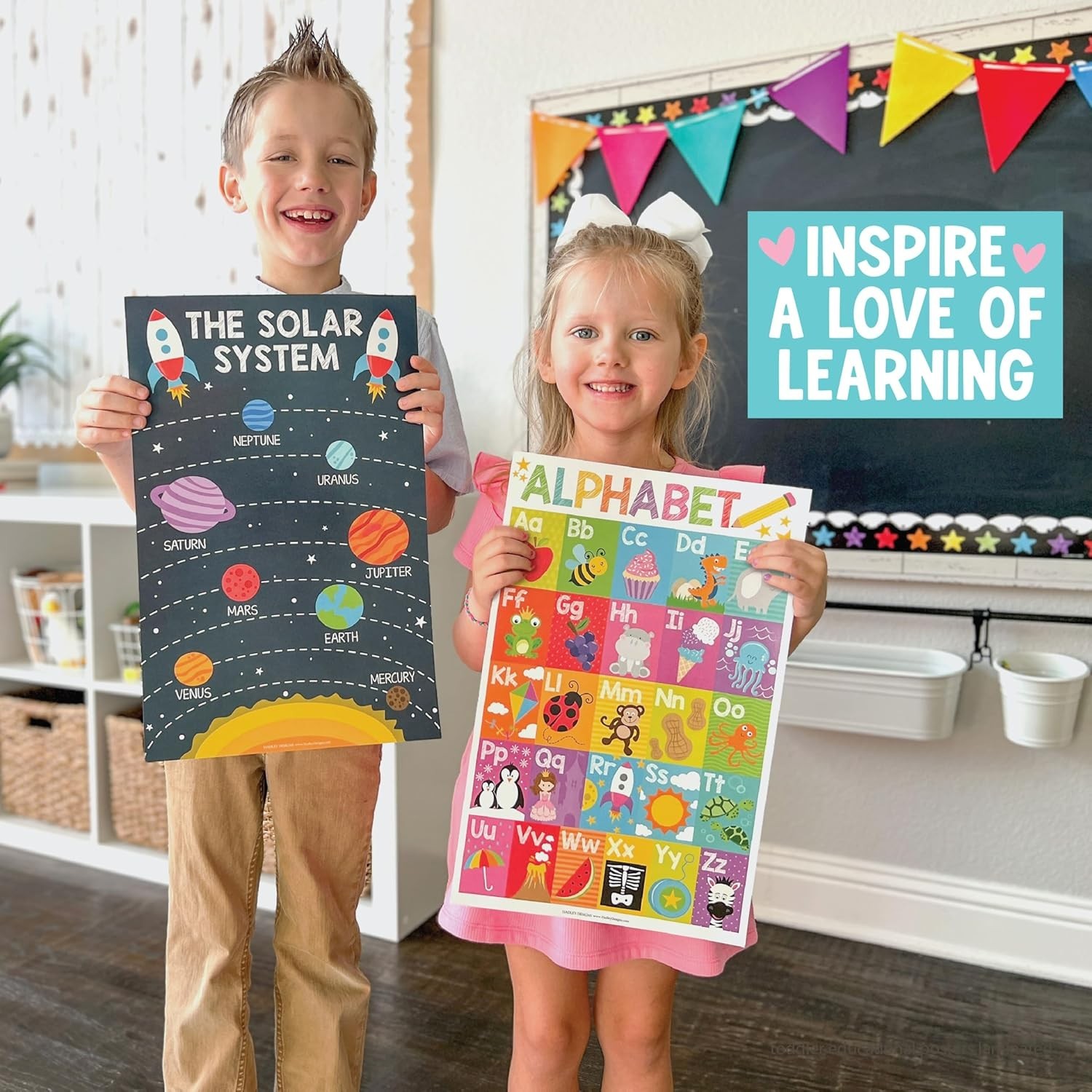 16 Colorful Educational Posters for Toddlers – Homeschool & Classroom Decor