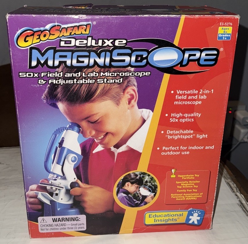Kids Microscope Educational Insights Ages 6+ Geo Safari Deluxe Magniscope CIB