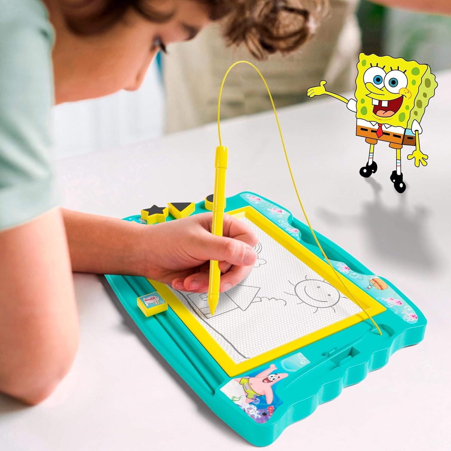 SpongeBob Squarepants Magnetic Drawing Board with Stylus and 3 Stamps
