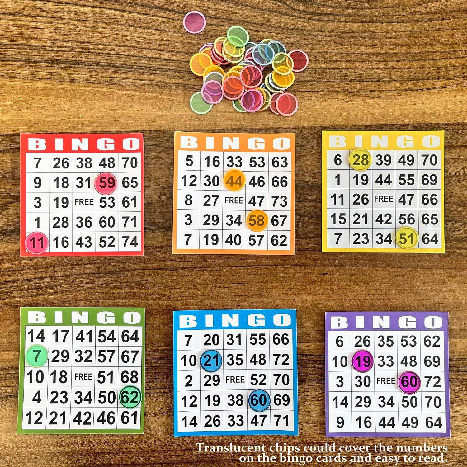Magnetic Bingo Chips Counters – 300 Pieces Transparent Counting Game Chips – Cle