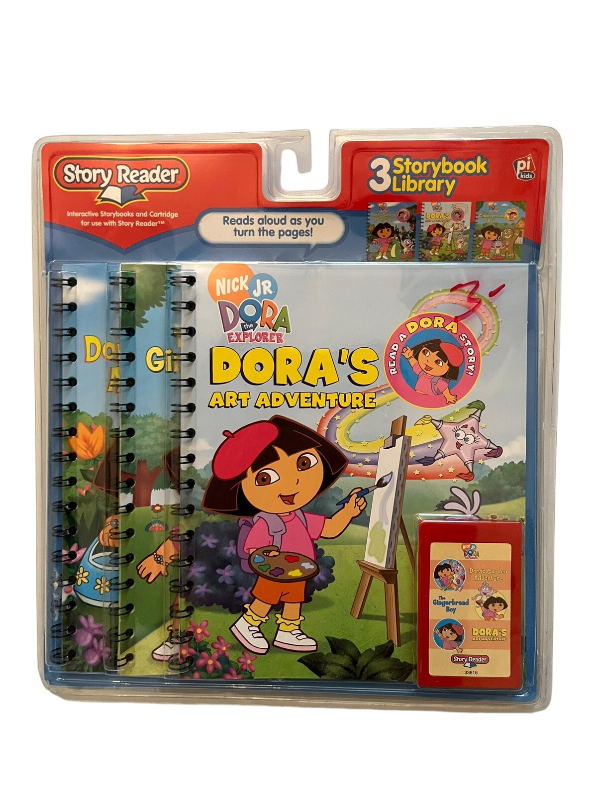 Story Reader 3 Storybooks Dora The Explorer Nick Jr Art Garden Sealed