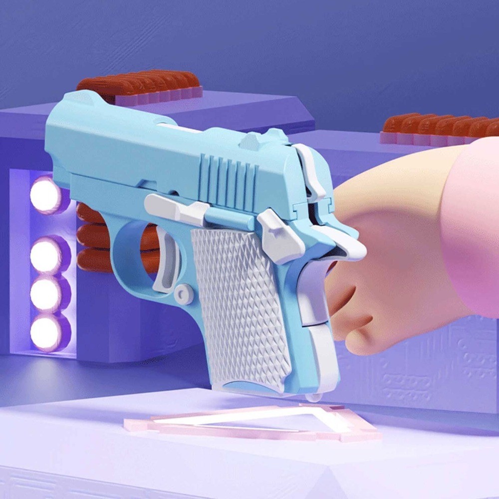 Fidget Gun Toy Sensory Toys 3D Printed Anxiety Stress Relief Toy Gift for Adult