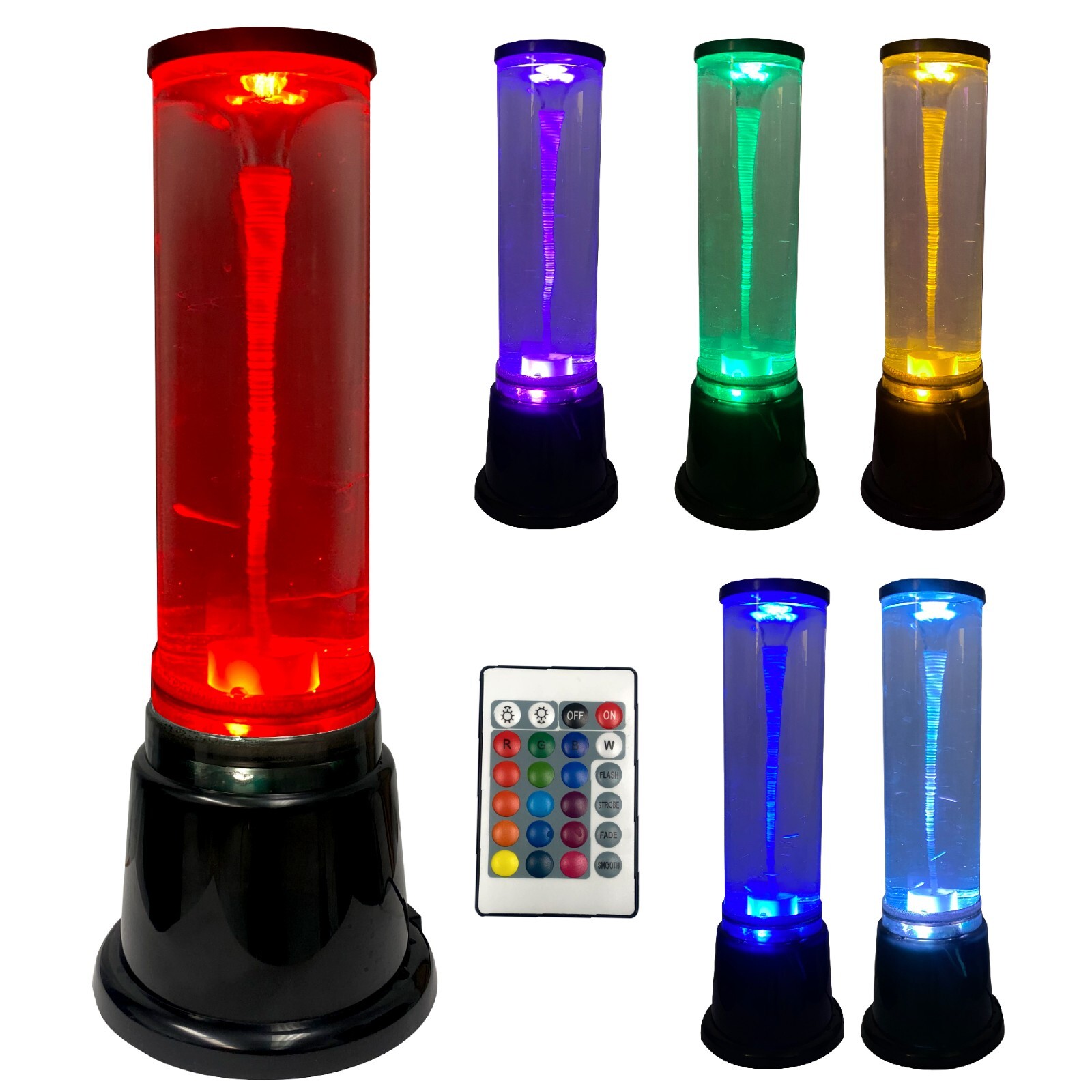 Water Vortex Tornado Lava Lamp – 14” Tall – Kids Science Gift – Color Changing