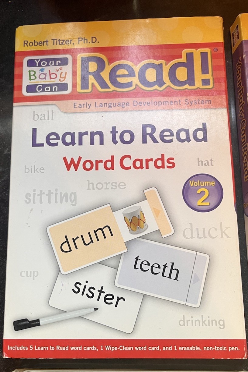 Your Baby Can Read Early Language Development DVD’s, Word Cards Game Card, Books