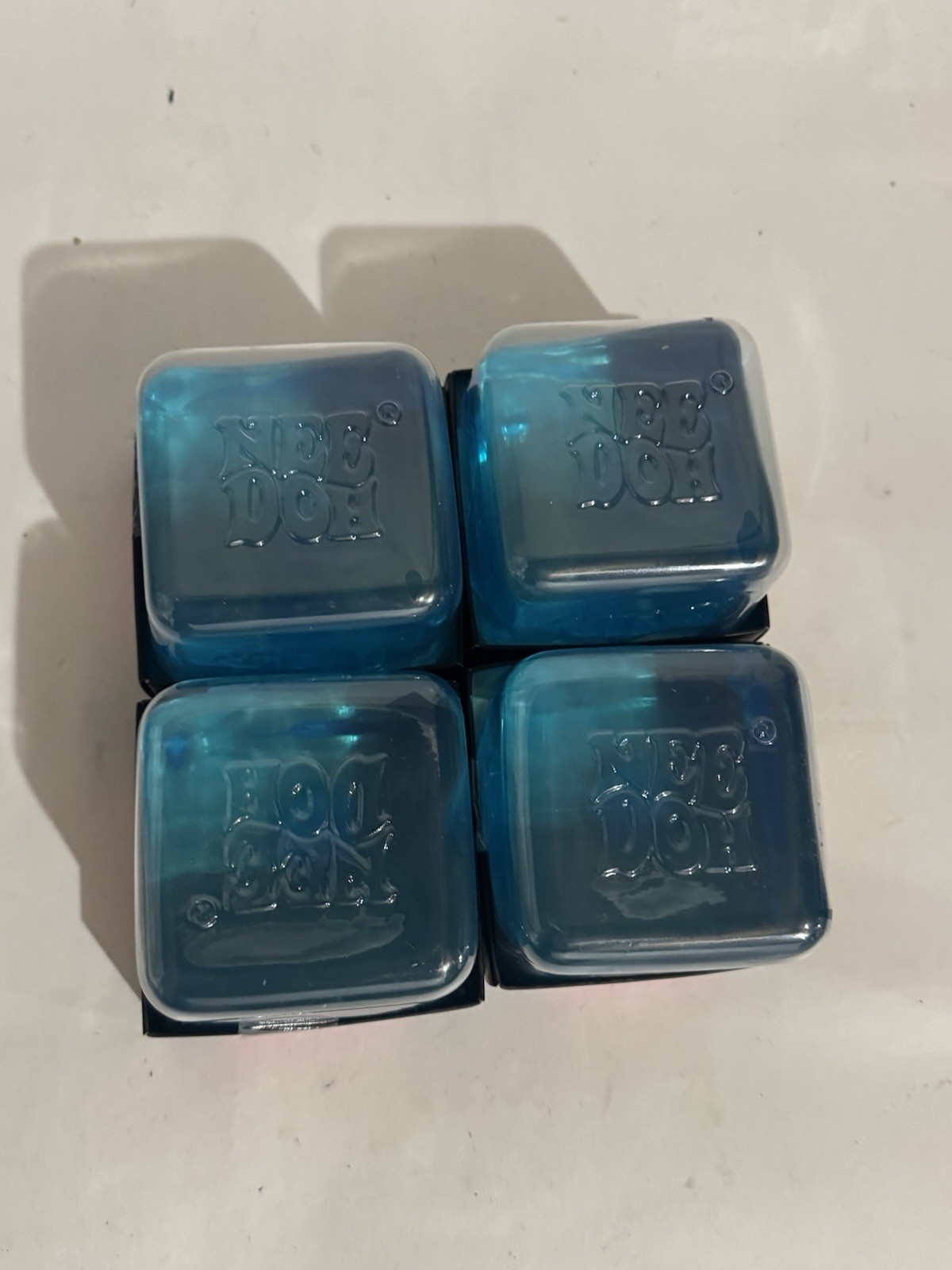 NeeDoh Nice Berg Blue XL Giant Nee Doh Cube Ice Block New Sealed Lot Of 4