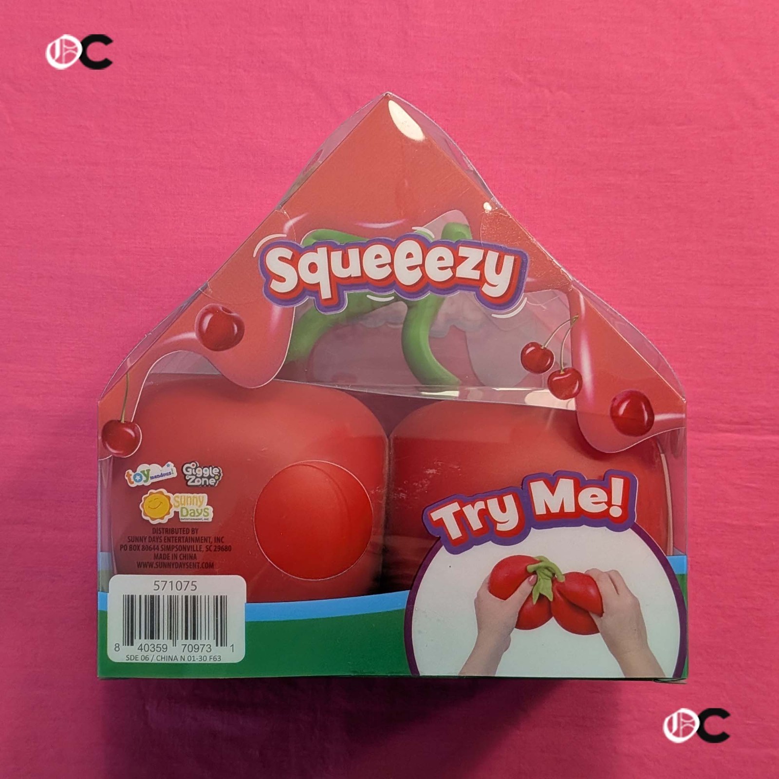 Sunny Days Squeeezy Cherries – Stress Sensory Fidget Toy New & Sealed