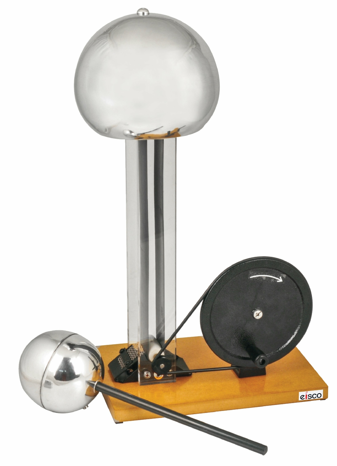 Hand Crank Van De Graaff Generator, 7.9″ Dome – Up to 100,000 Volts – Eisco Labs