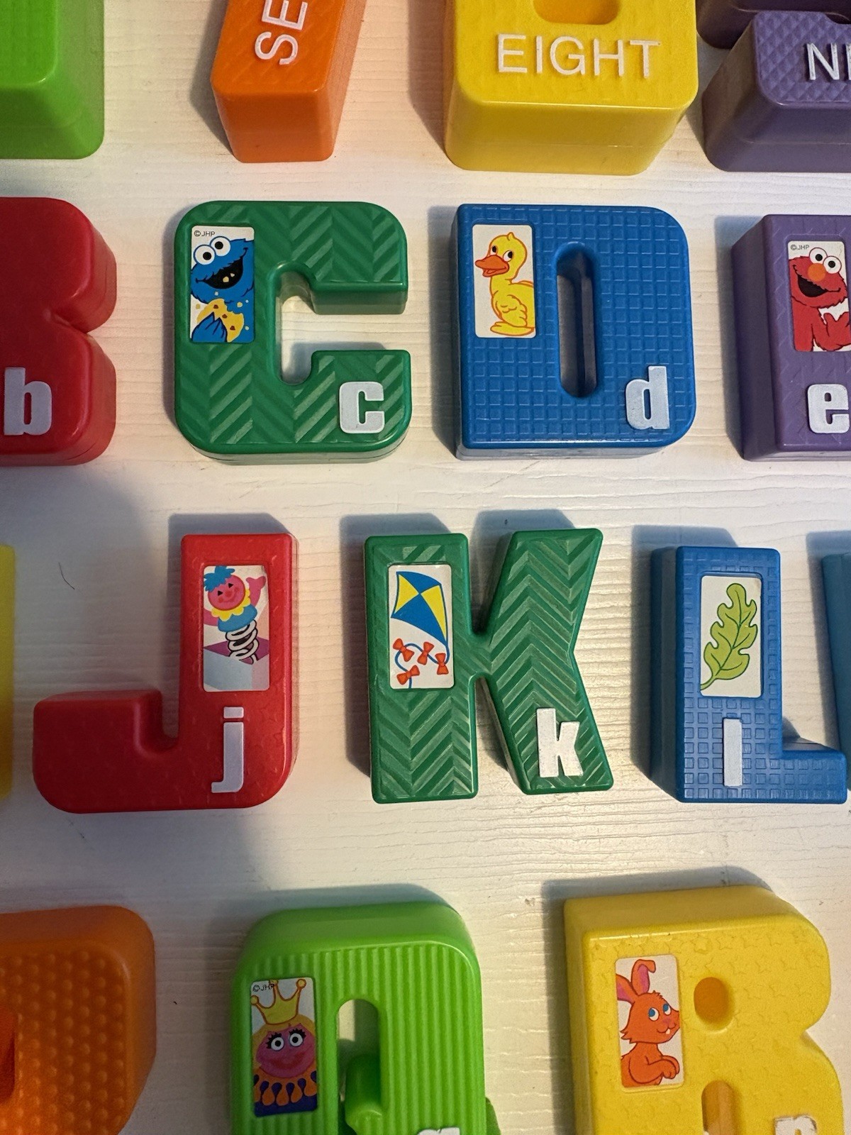 Vintage 1990s Tyco Sesame Street Textured Alphabet Letters A-Z + Numbers 1-10