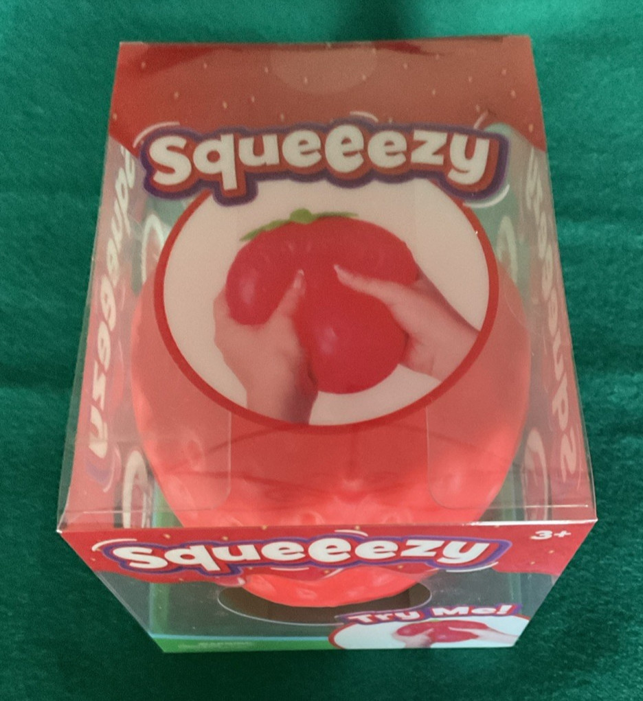 Squeeezy Jumbo Strawberry Squishy Soft Toy Stress Relief – New by Sunny Days