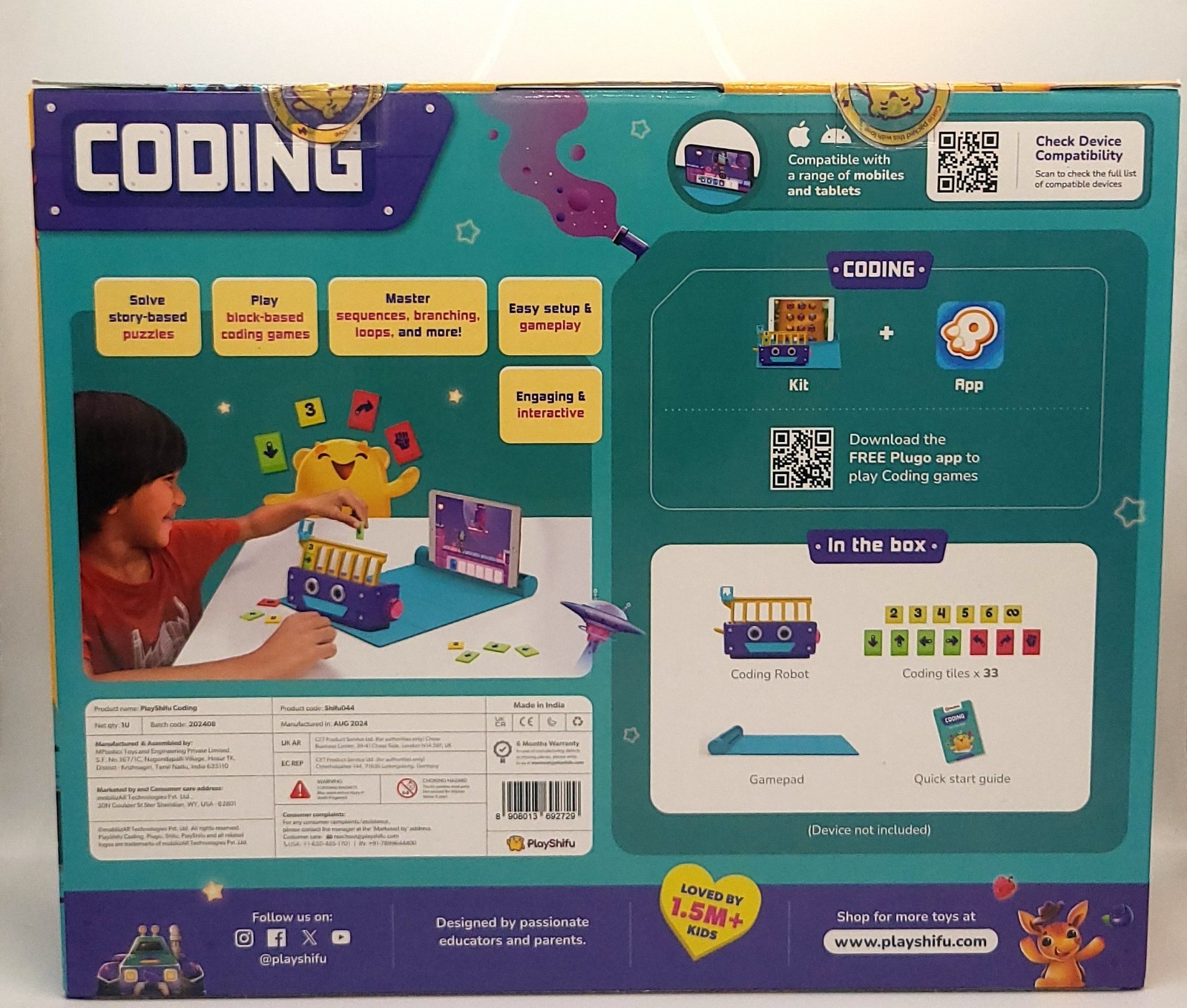 PlayShifu Plugo Coding STEM Kit AR Learning Game Ages 4-10 Complete