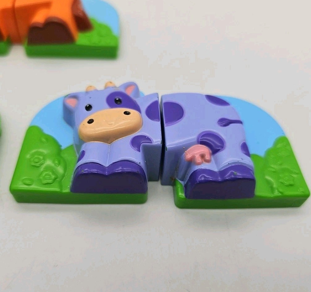 LeapFrog Fridge Set of 3 Replacement Farm Animals Cow Horse Duck Parts Learning