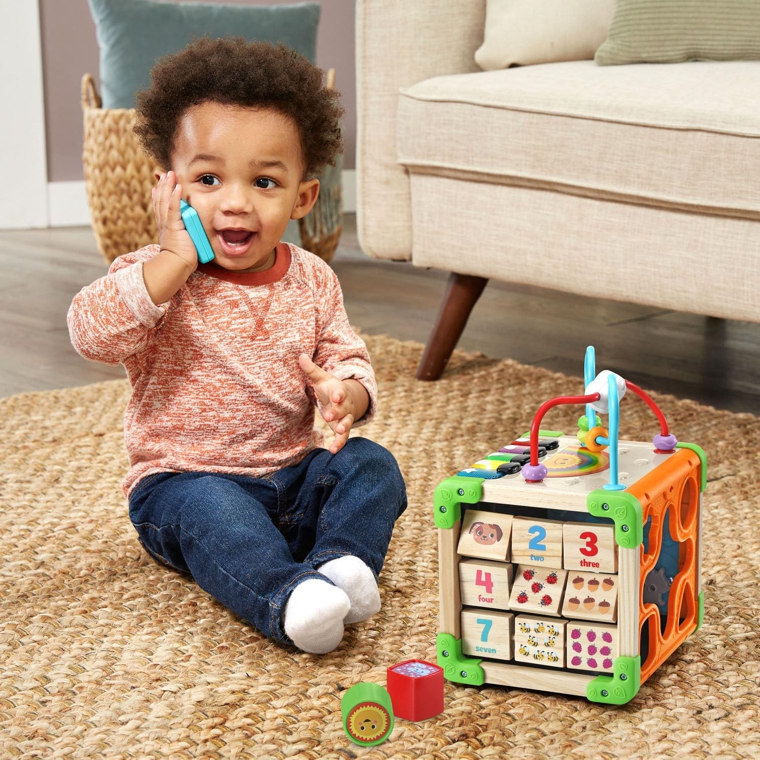 LeapFrog Touch & Learn Wooden Activity Cube (English Version)