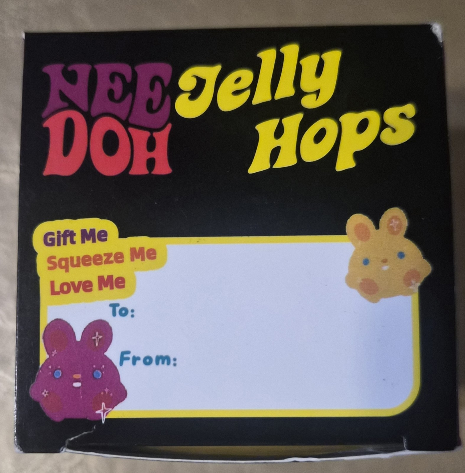 NEEDOH JELLYHOPS SCENTED TWINKLEBERRY TAFFY 2 INCH BUNNY SQUISHY TOY YELLOW NIB