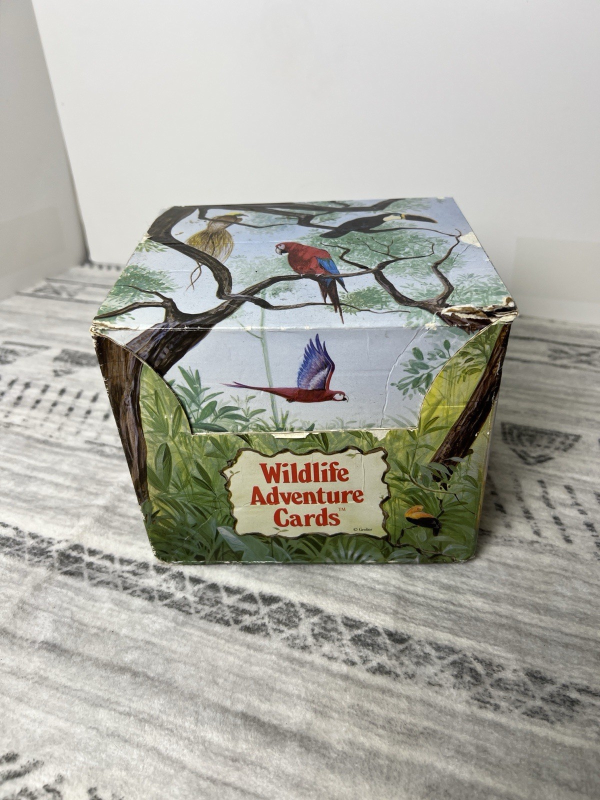 Grolier Wildlife Adventure Cards Box Animals Educational Homeschool 1990s