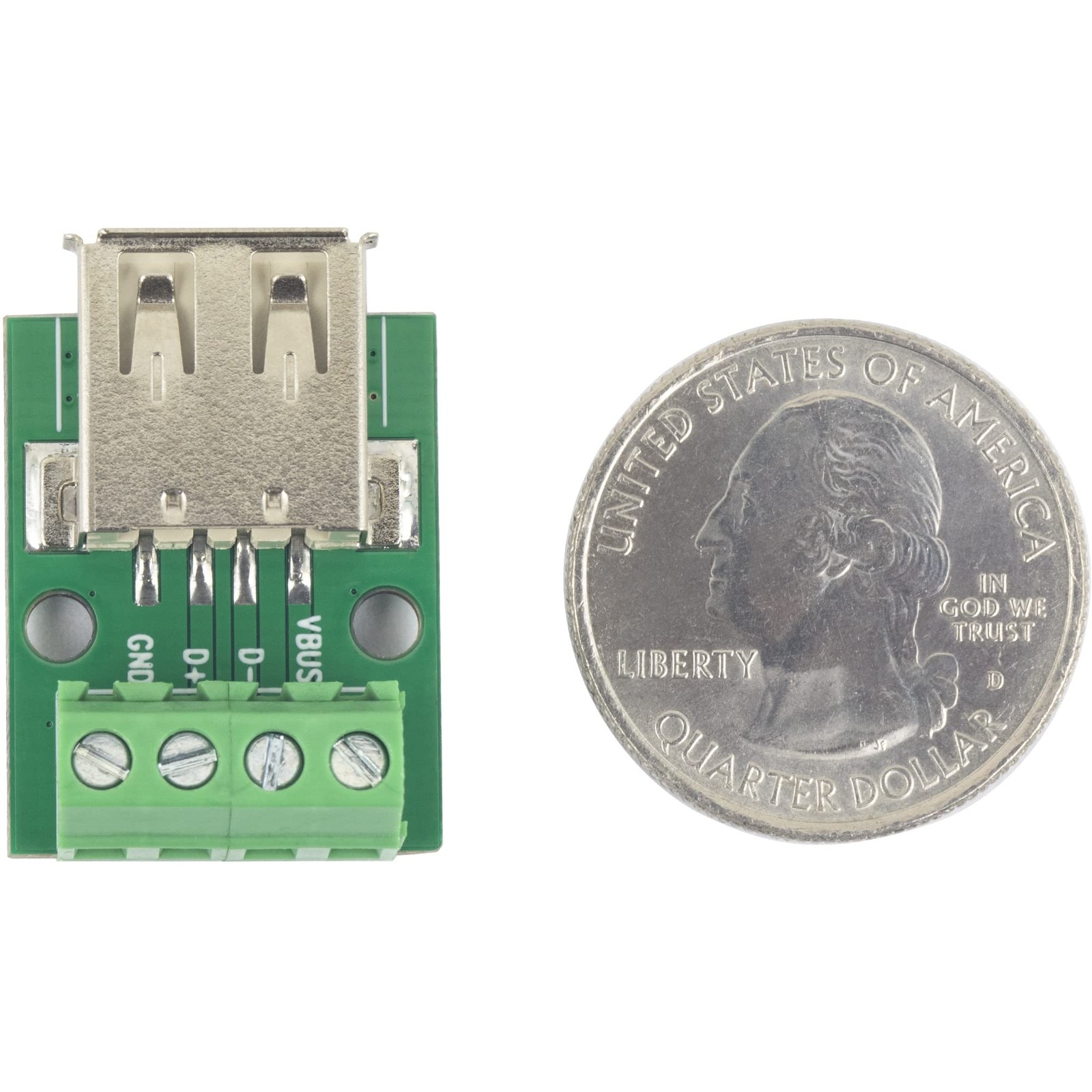 USB 2.0 Type A Female to Terminal Screw A Breakout Board (10pcs)