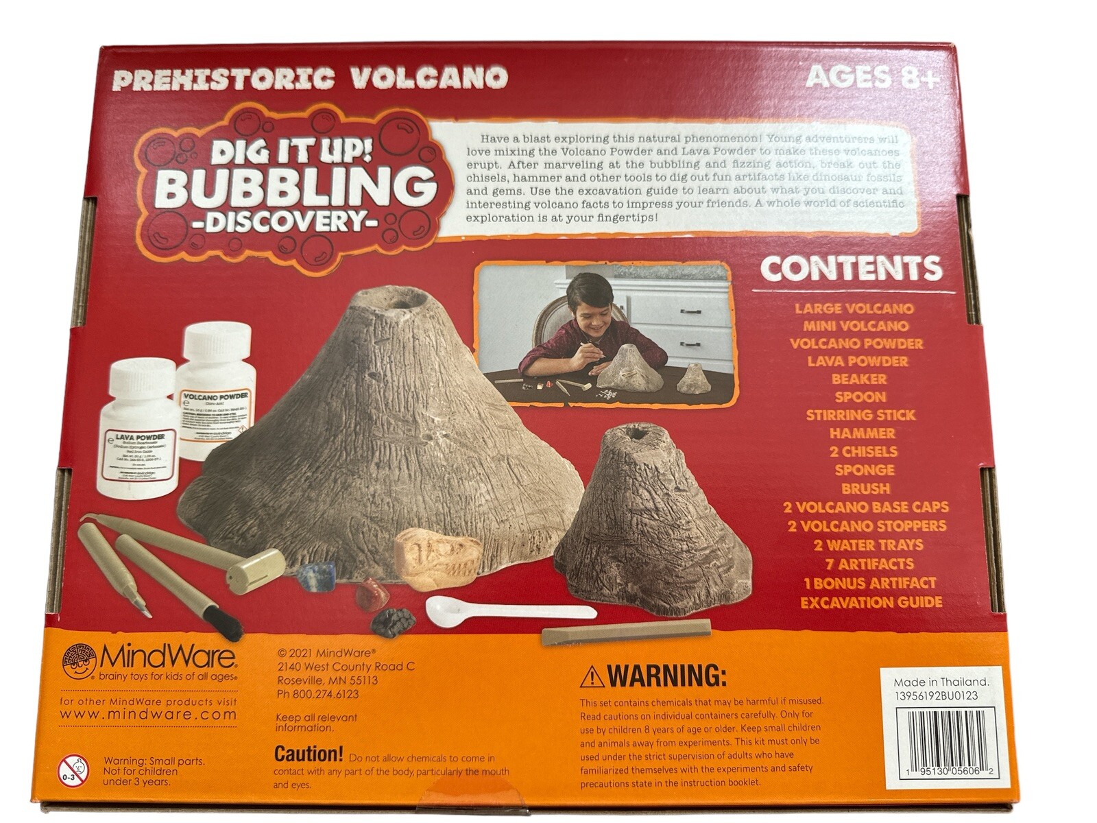 Prehistoric Volcano Dig It Up Bubbling Science – 8 Artifacts Ages 8 and up