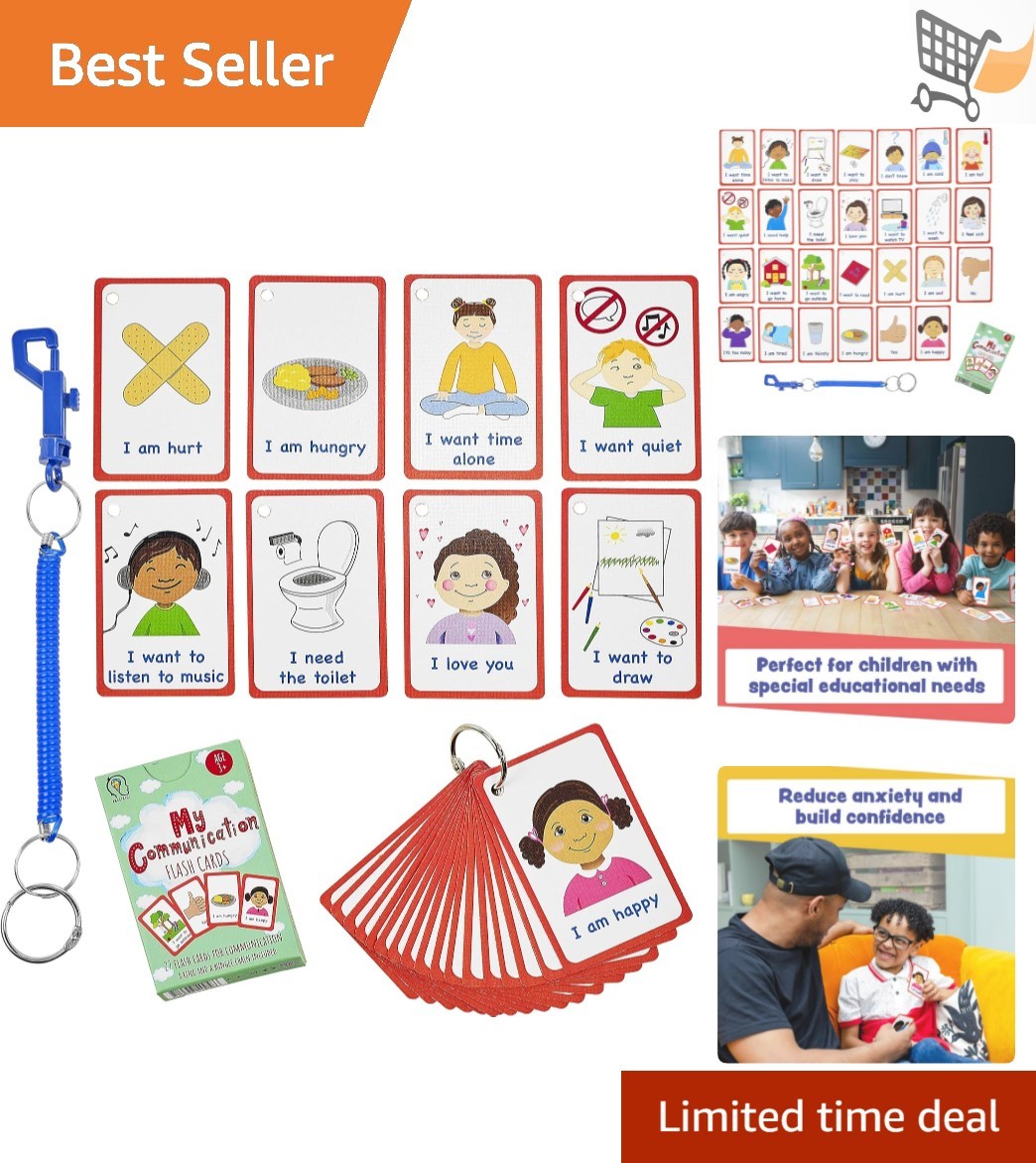 Special Needs Communication Flash Cards Autism Speech Delay Visual Aid