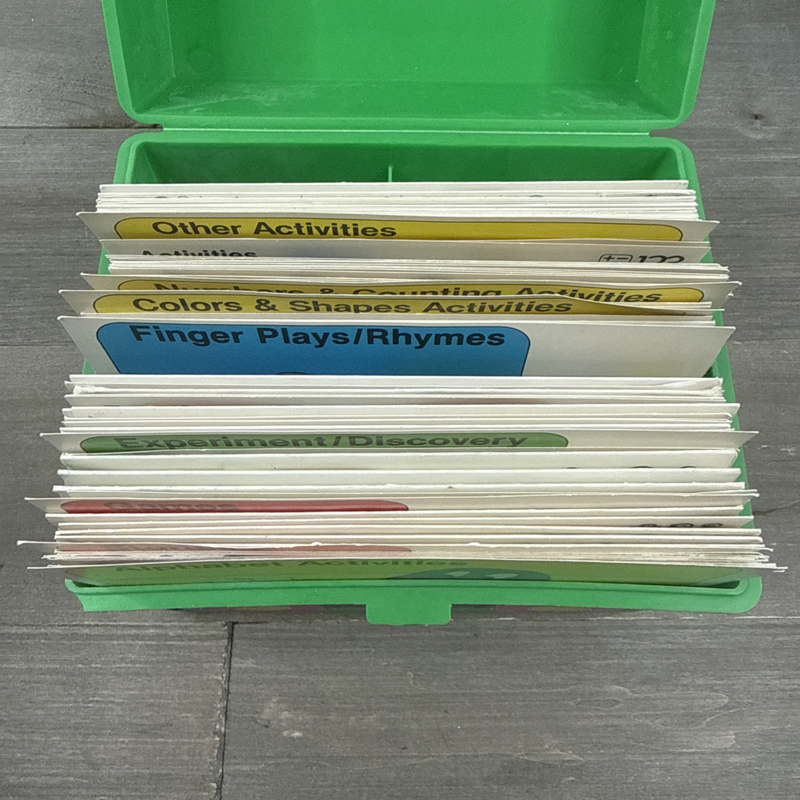Vintage Sweet Pickles Preschool Program Activity Bus Case w/ Cards & Pieces