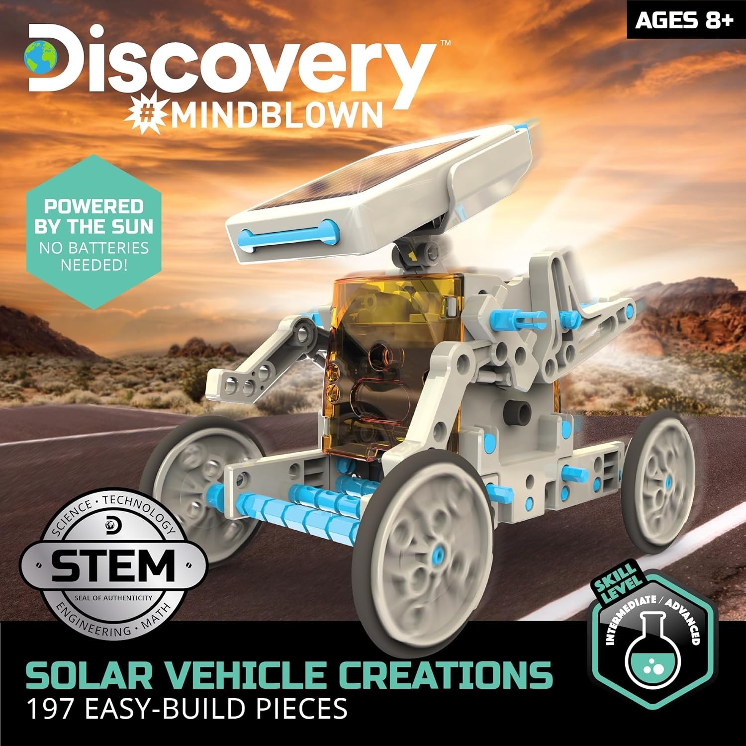 197-Piece Solar Robot Building Kit – Create 12 Unique Robots – Ideal STEM Gift!