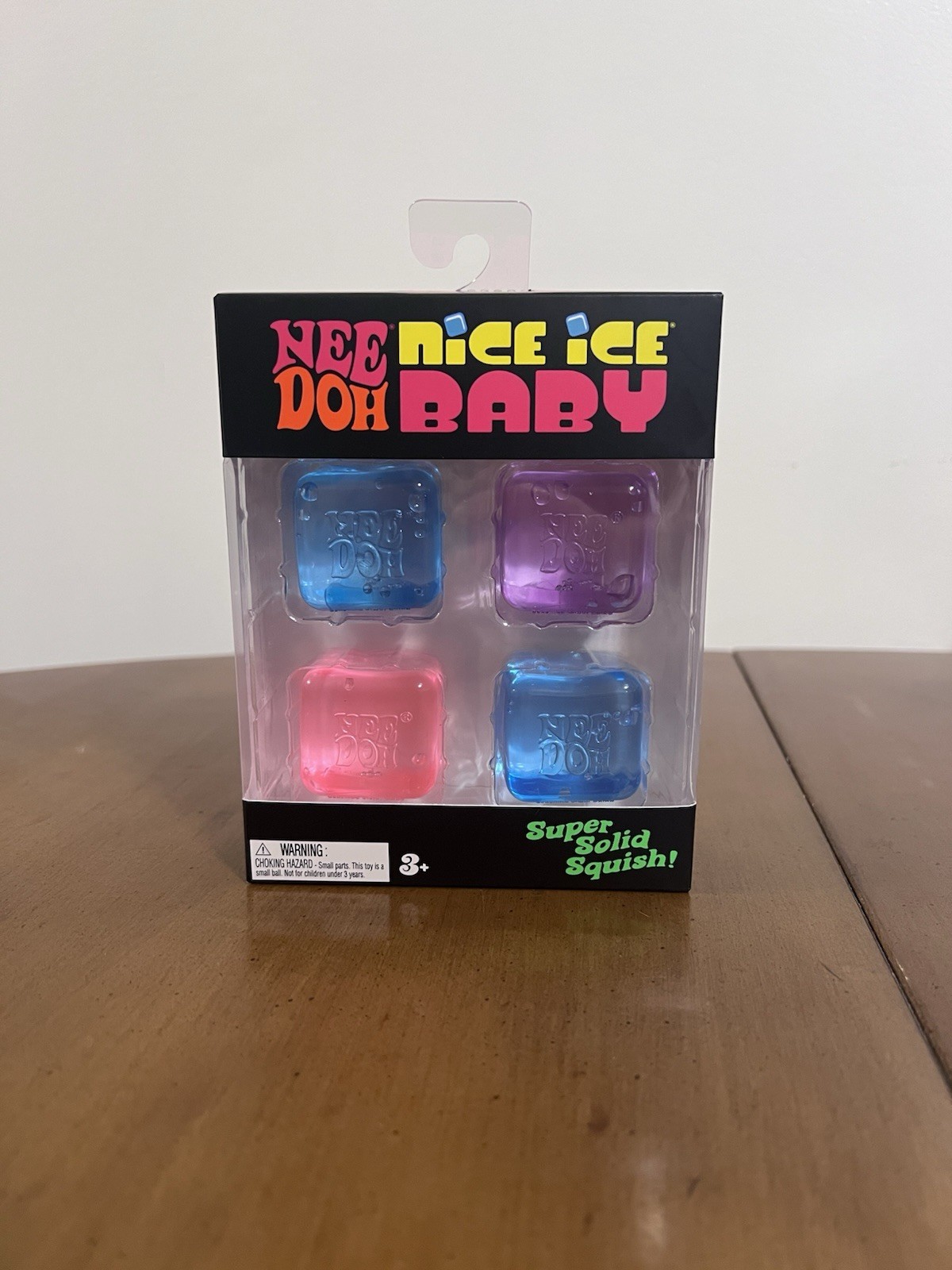 NeeDoh Nice Ice Baby 4-Pack Stress Toy Schylling Squishy Ice Cube Authentic