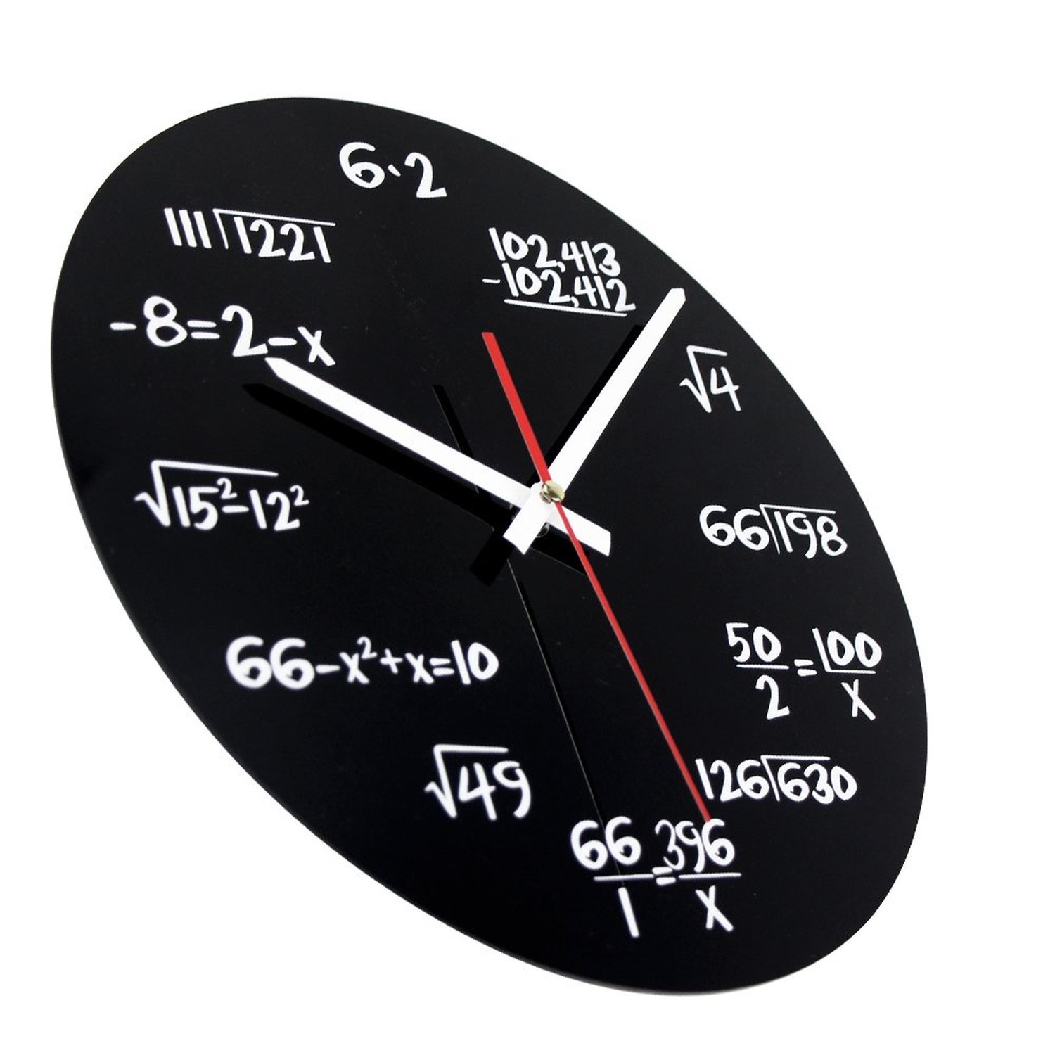 Timelike Math Clock, Unique Wall Clock Modern Design Novelty Maths Equation C…