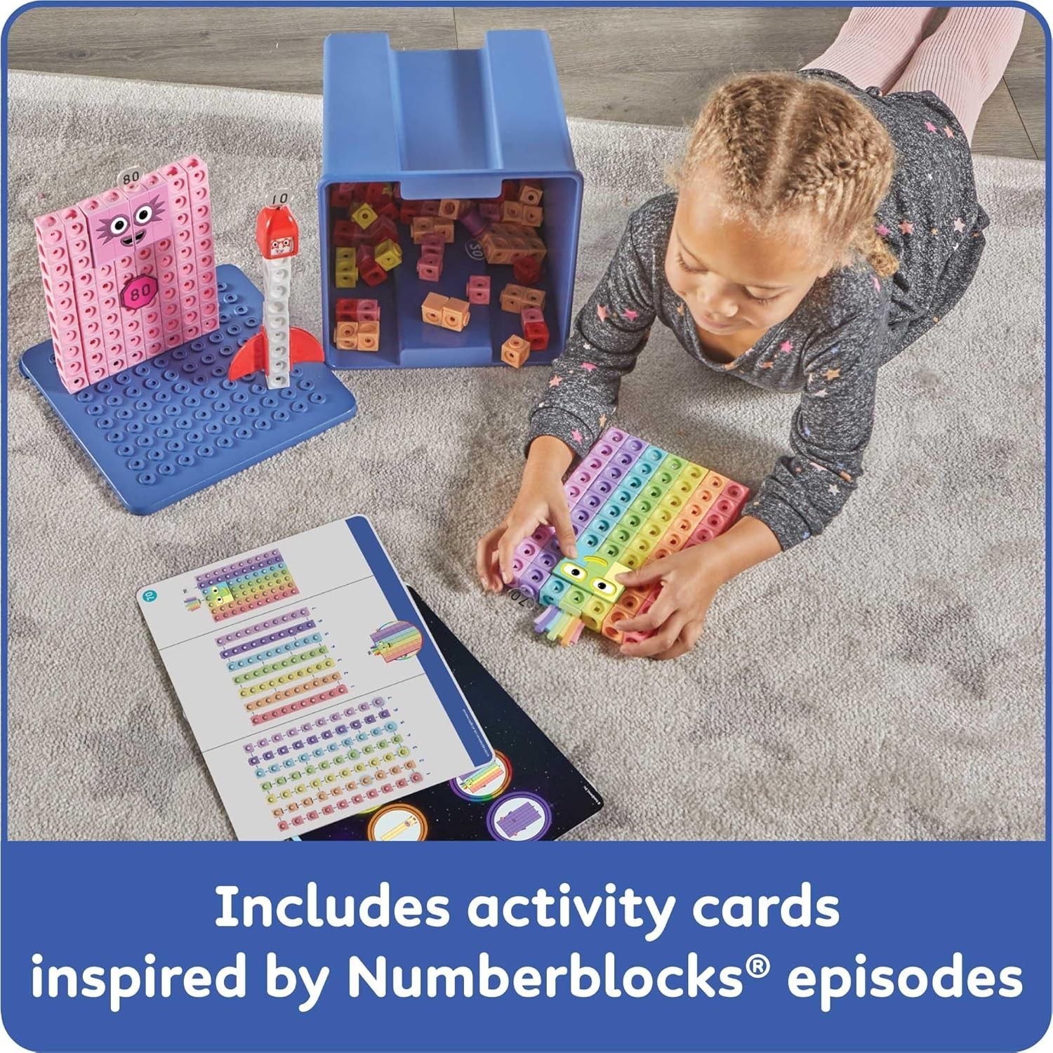 hand2mind Numberblocks Heroes with Zeroes MathLink Cubes Activity Set Preschool